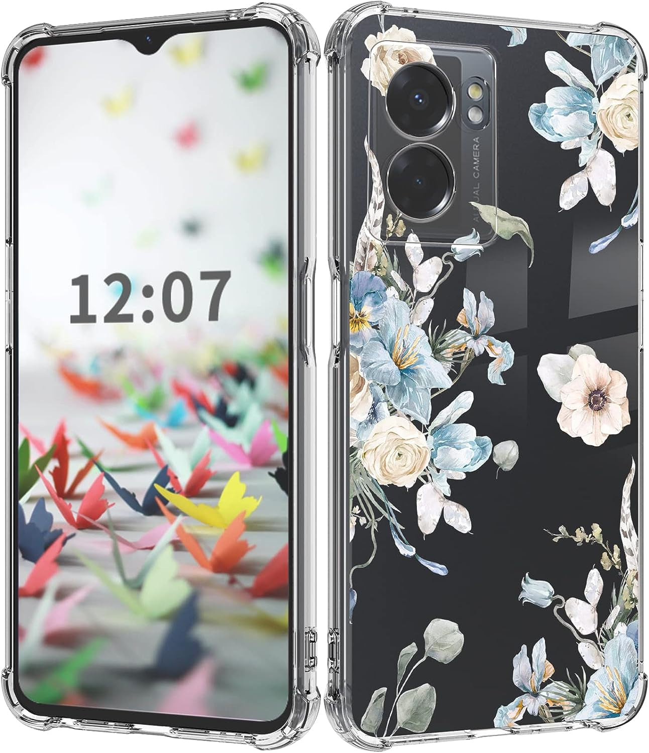 Dcwunk Compatible with Oneplus Nord N300 5G Case 6.56 Inch, Camera Lens Protector Flower Shockproof Clear Floral Design Protective Women Phone Cover, 2022 (Daisies)  Dcwunk Bouquet  