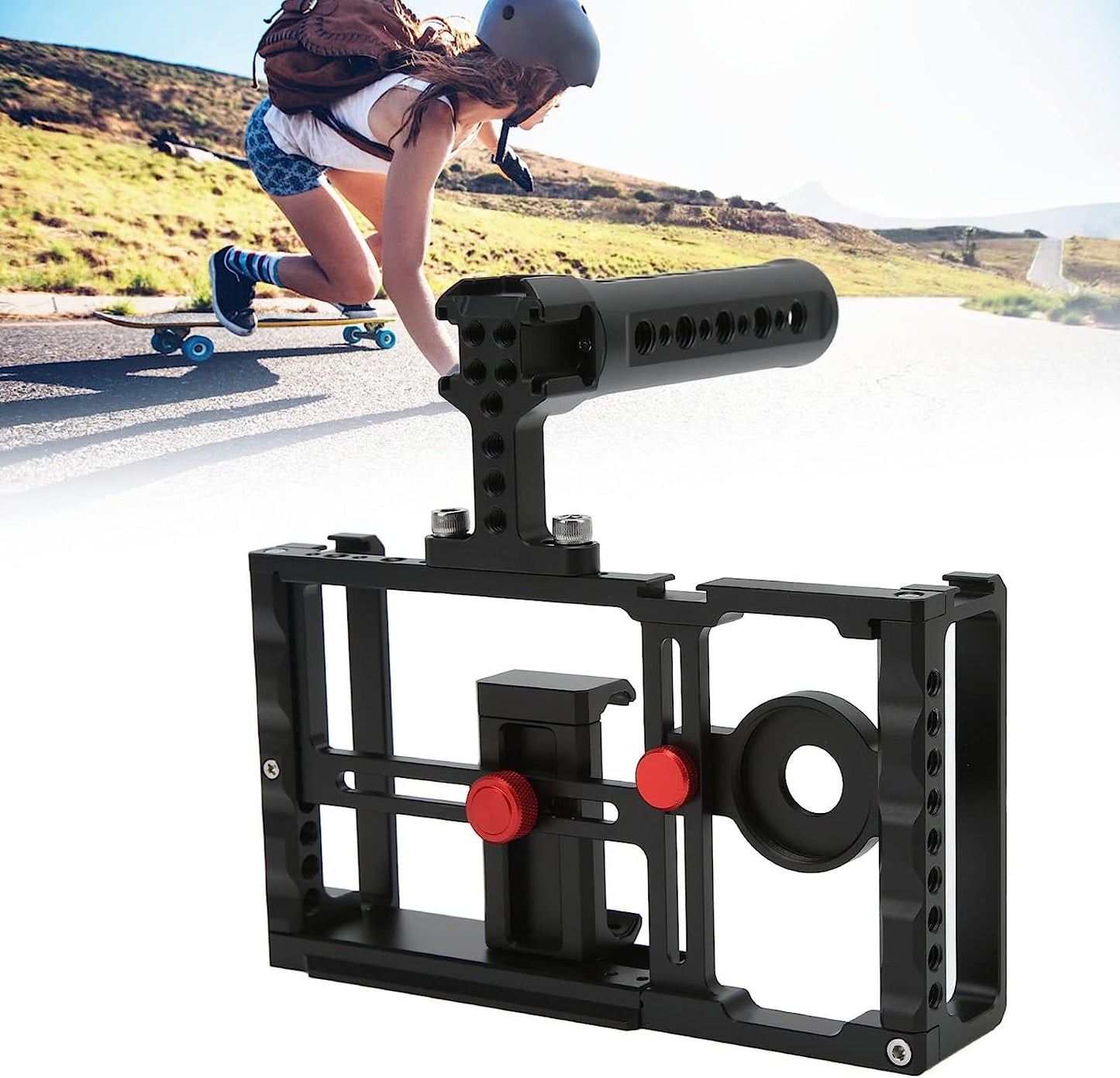 Jopwkuin Cell Phone Gimbal-Gimbal Stabilizer for Smartphone with Grip Aluminium Alloy Phone Gimbal Stabilizer for 5.5‑8Cm/2.2‑3.1In Wide Phone Live Video  Jopwkuin   