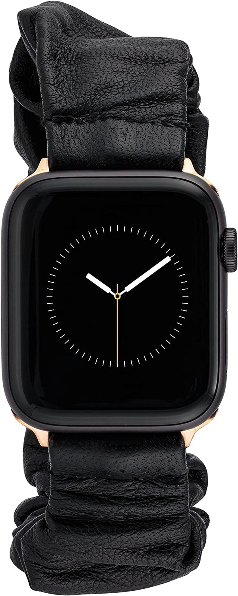 Anne Klein Leather Fashion Band for Apple Watch Secure, Adjustable, Apple Watch Band Replacement, Fits Most Wrists  Anne Klein Black/Rose Gold 42/44/45/Ultra(49mm) 