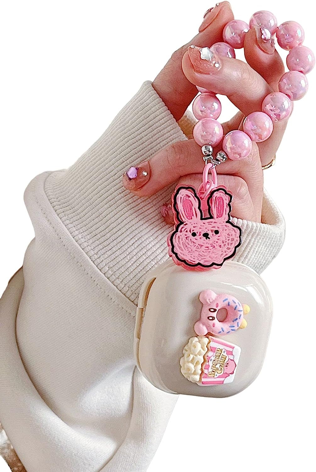 CASEVERSE Case for Samsung Galaxy Buds2 Pro/Buds 2 /Buds Pro/Buds Live with Pendant, Cute Funny Heart Protective Hard PC Headphones Covers  CASEVERSE Rabbit 2  