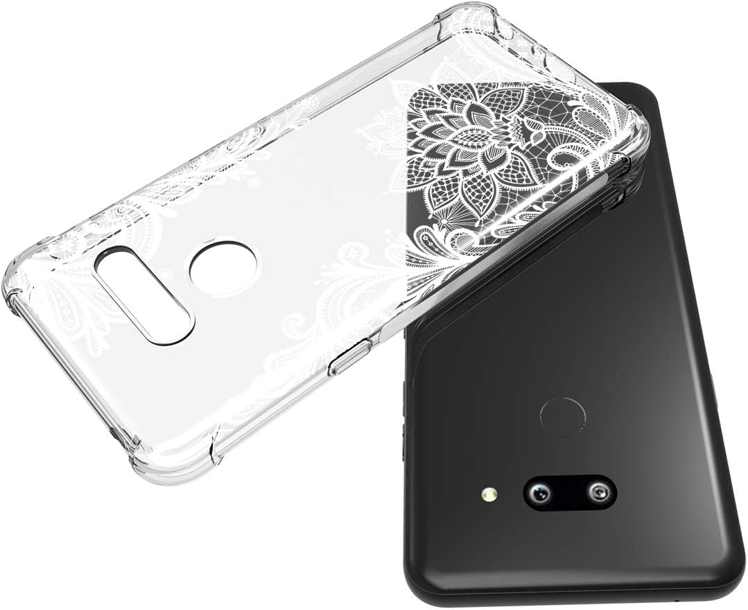Sidande for LG G8 Thinq Case (2019), Shockproof Clear Floral Soft Flexible TPU Slim Protective Phone Case Cover for LG G8 Thinq (2019) (Mandala)  Sidande   
