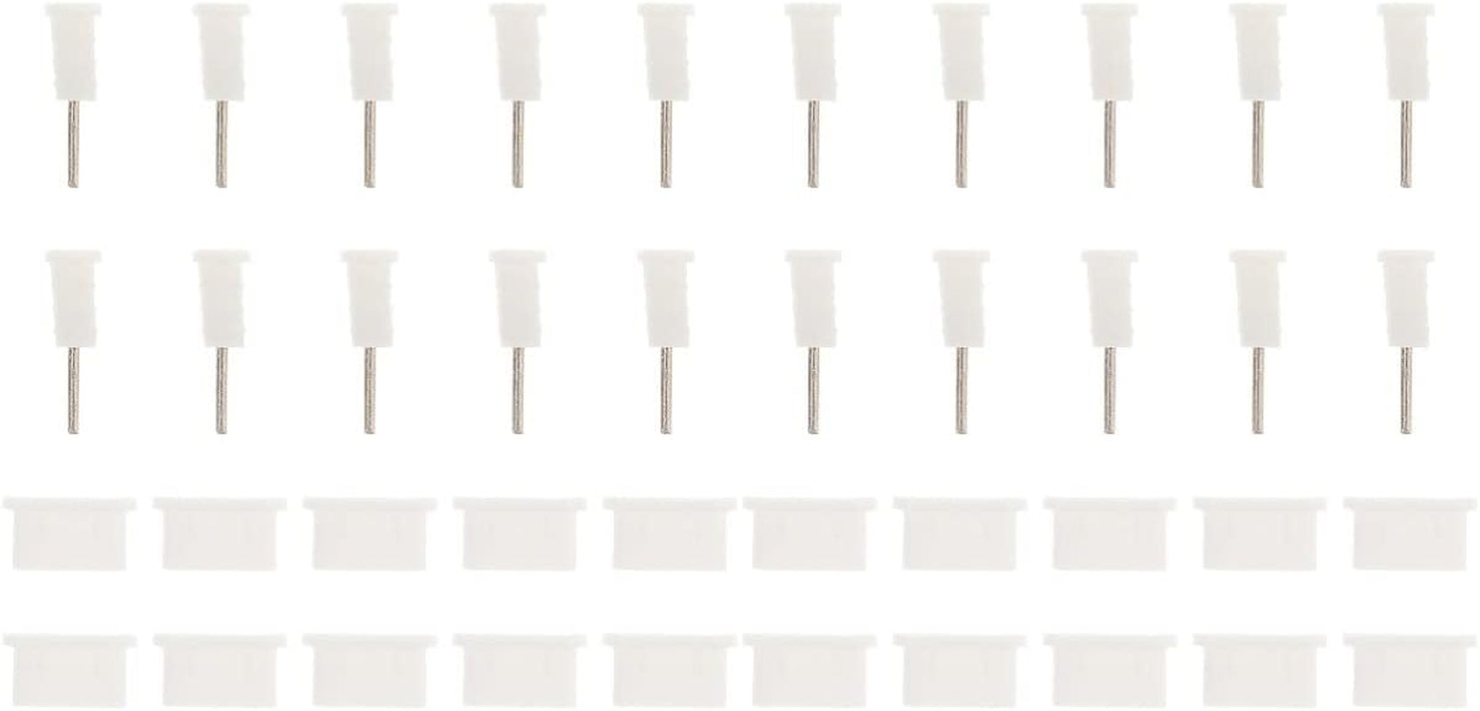 Gatuida anti Dust Plug Set, 10 Pairs Anti-Dust Plugs for Android Micro USB Type-C & 3.5Mm Earphone Jack  Gatuida Whitex2pcs mediumx2pcs 