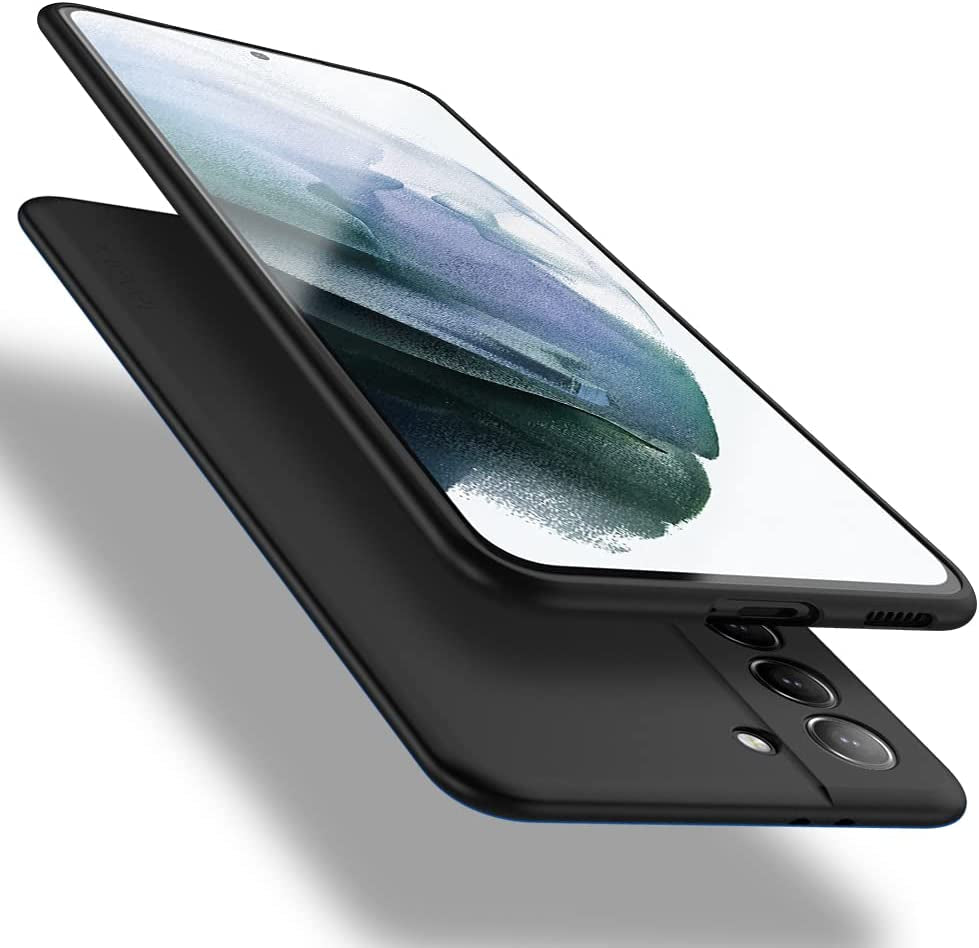 X-Level Samsung Galaxy S21 plus Case Clear Slim Fit Ultra-Thin Soft TPU Samsung S21 plus Mobile Phone Cover Anti-Slip Grip Phone Case for Galaxy S21 Plus  pipilu Black [Camera Protection Updated]  