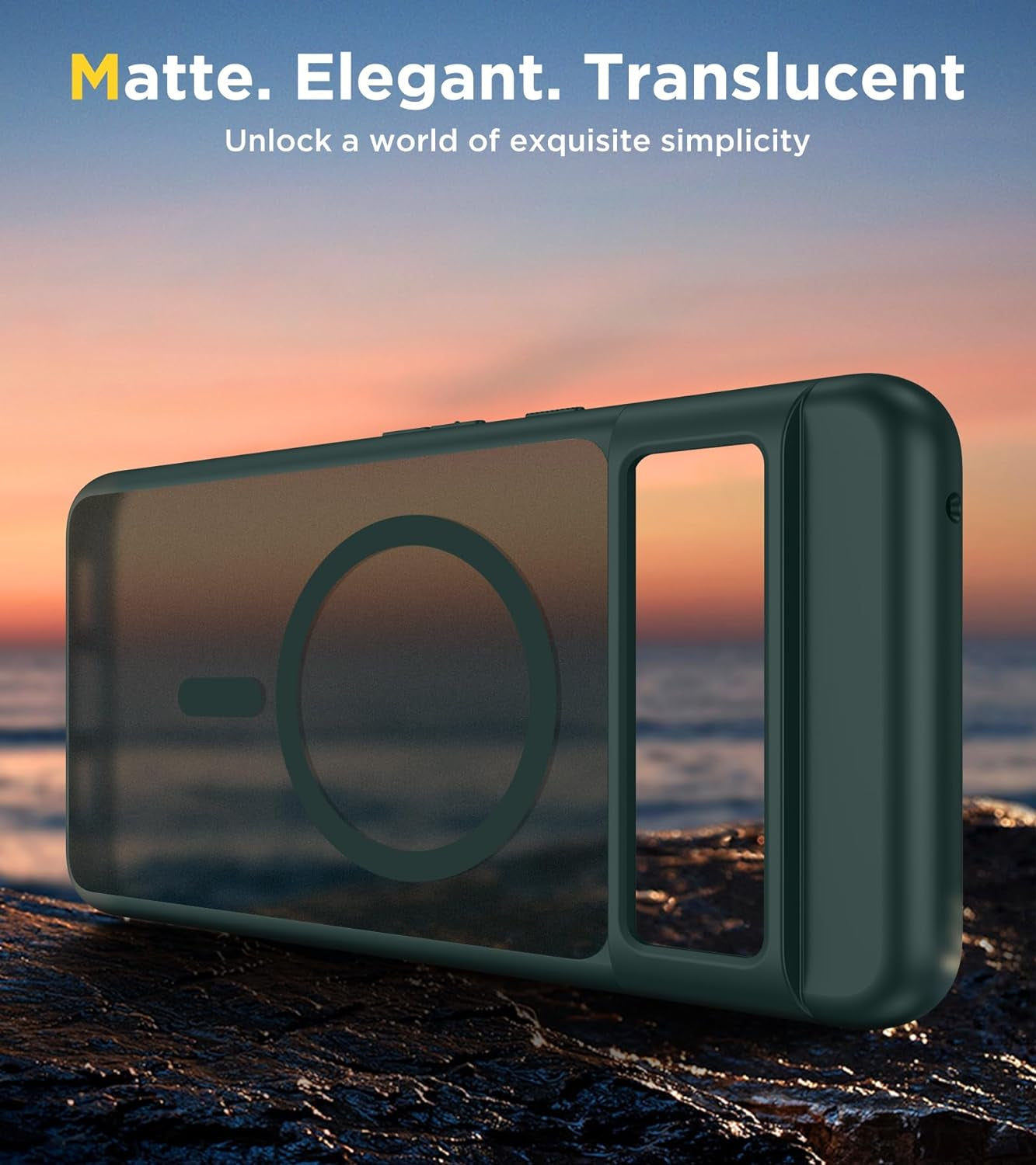 Humixx for Google Pixel 8 Pro Shockproof Case [Ultimate Silky Touch][Mil-Grade Drop Protection] Anti-Fingerprints Translucent Matte Hard Back Protective Slim Phone Cover for Pixel 8 Pro 6.7” Green  Humixx   