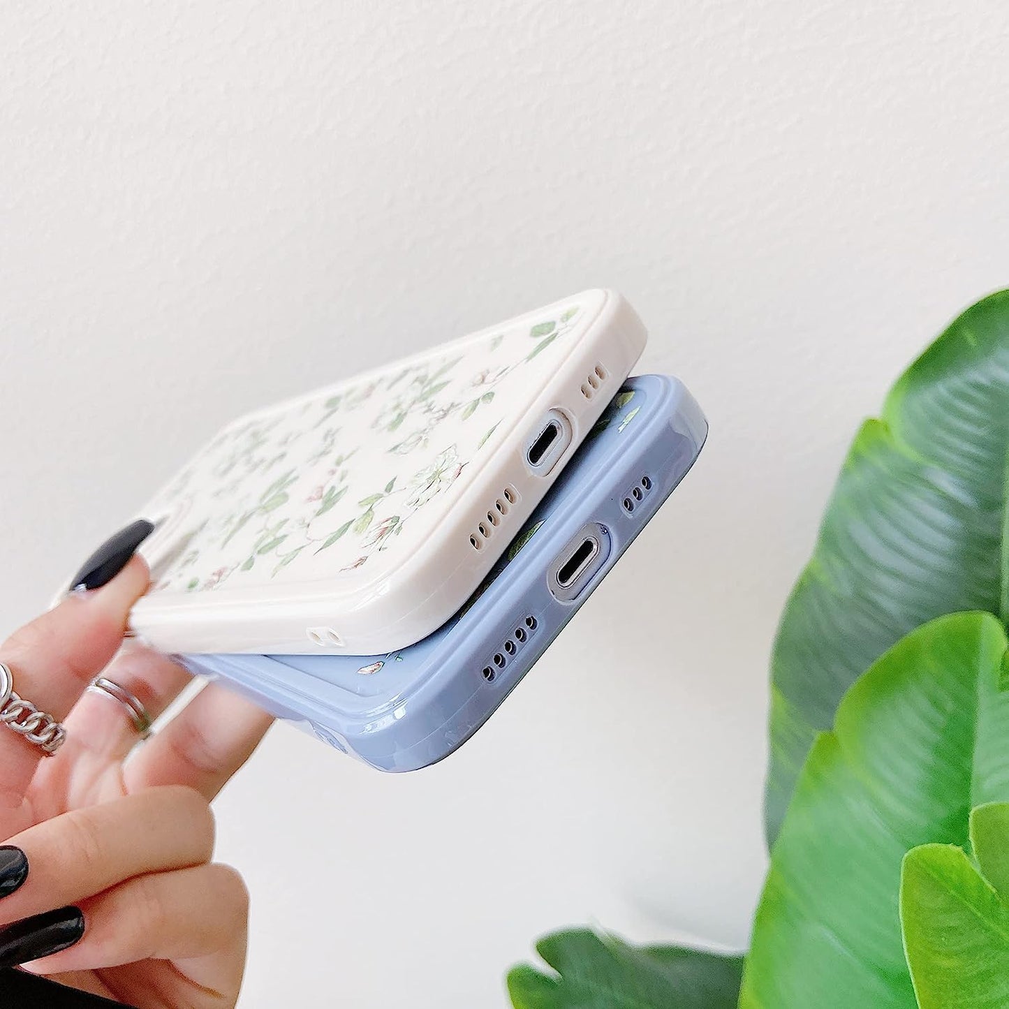 ZTOFERA Compatible with Iphone 13 Case for Girls Women, Floral Flower Pattern Design Silicone Case, Slim Shockproof TPU Protective Bumper Case Cover for Iphone 13,Grey  ZTOFERA   