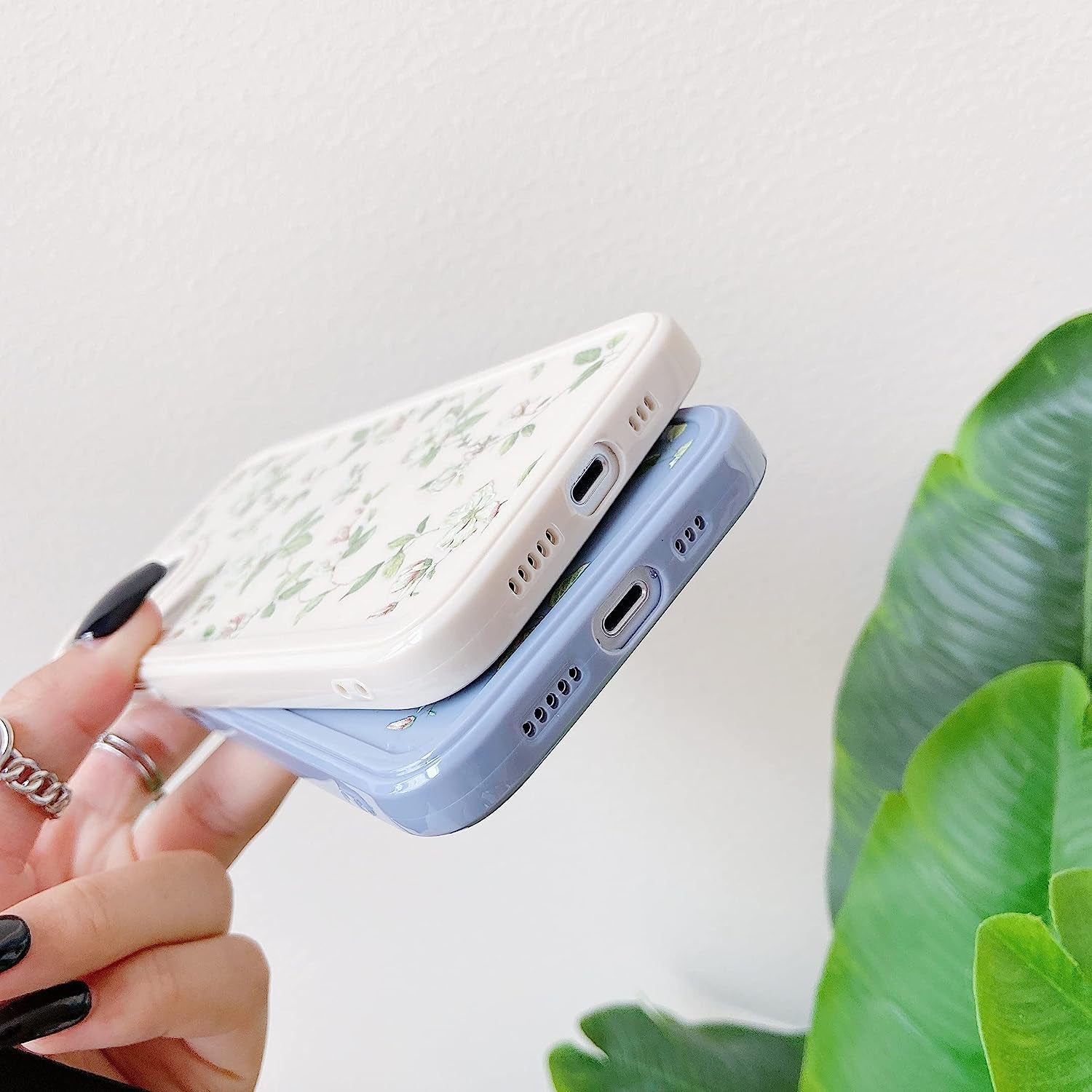 ZTOFERA Compatible with Iphone 13 Case for Girls Women, Floral Flower Pattern Design Silicone Case, Slim Shockproof TPU Protective Bumper Case Cover for Iphone 13,Grey  ZTOFERA   