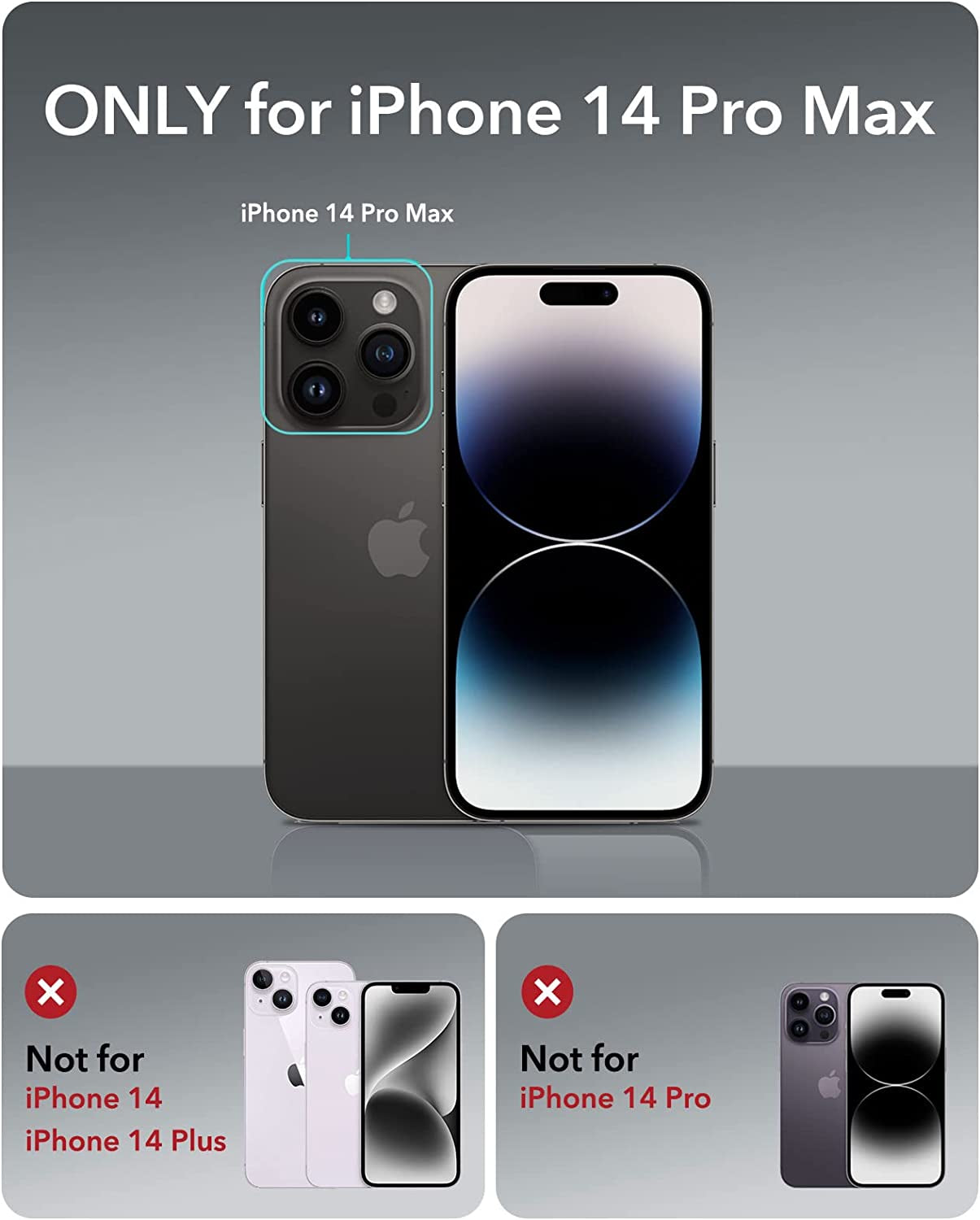 ESR Halolock Magsafe Wallet and Clear Case Set, Compatible with Iphone 14 Pro Max Case, Black Detachable Magsafe Wallet with Adjustable Stand, 3-Card Holder, Military-Grade Protection  ESR   