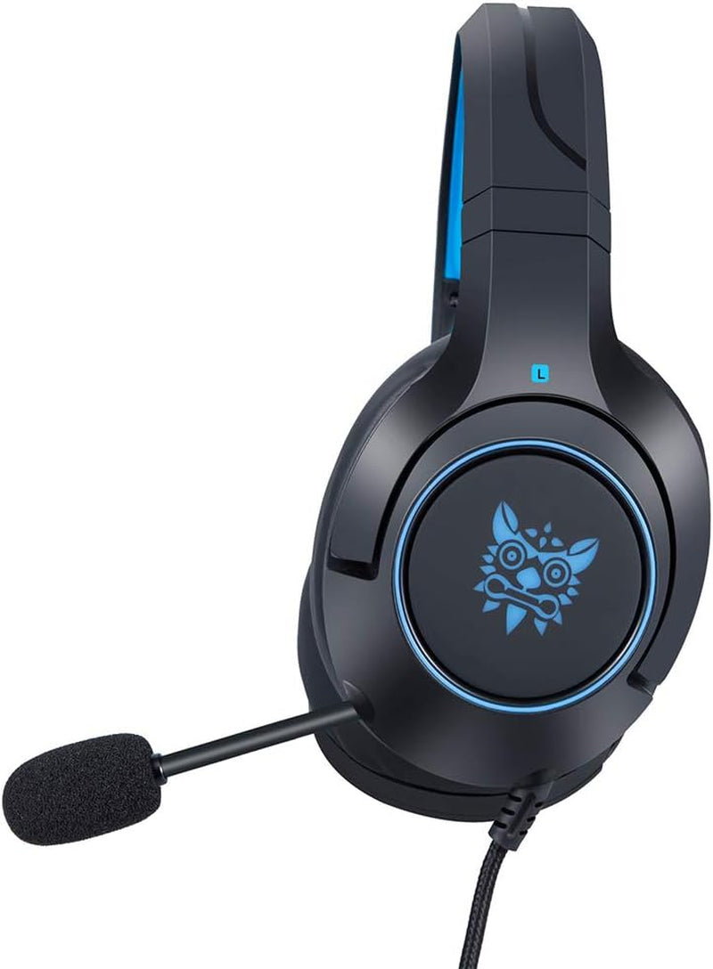 YINSY Gaming Headset,Wired Gaming Headphones,With Mic,Rgb Cool Light,Volume Control, Compatible with Laptop, Tablet, PS4, PC, Smartphone and so On,Black+Blue  YINSY   