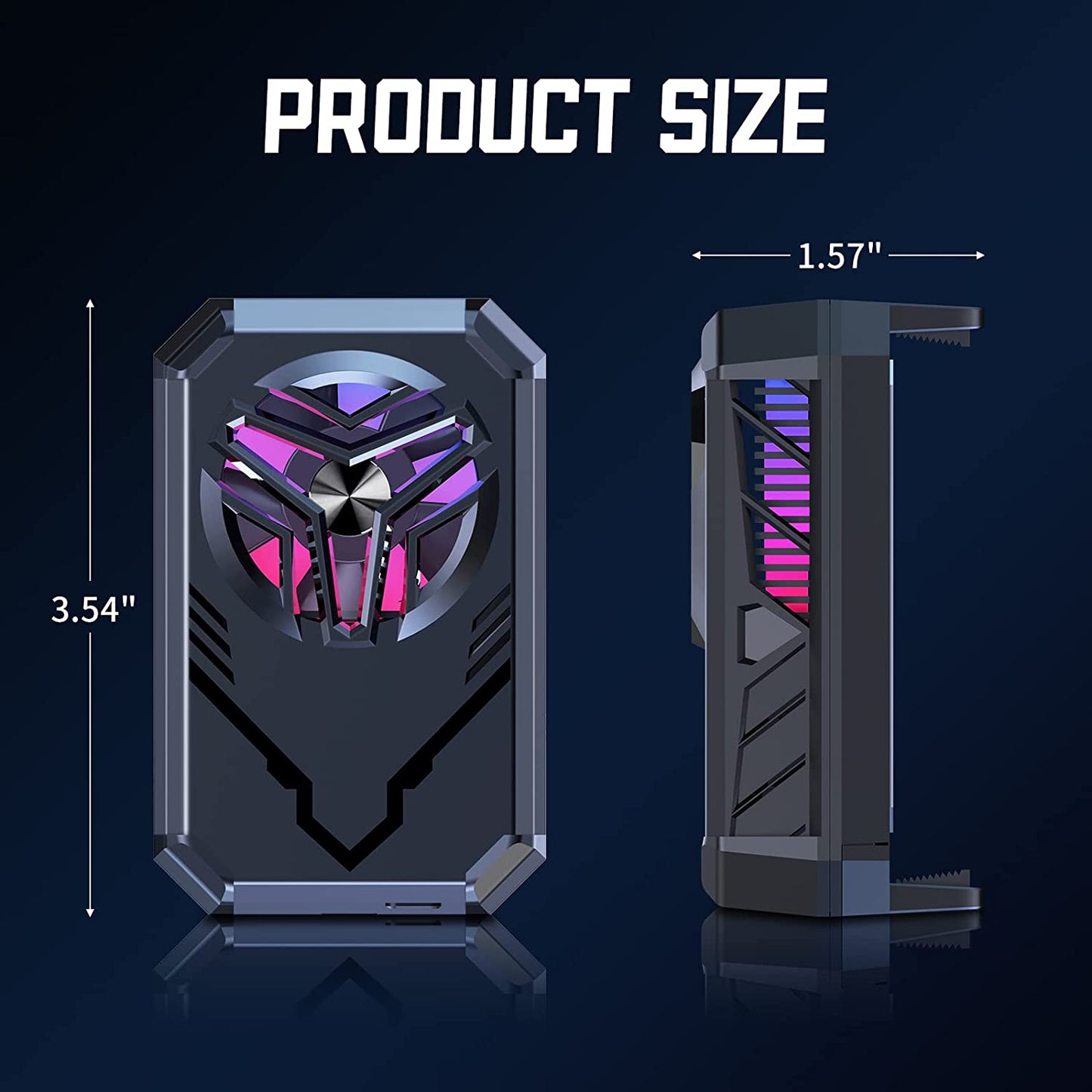 Phone Cooler Semiconductor Radiator Keep Phone Cool and Fast, Phone Cooling Fan for Gaming PUBG Live Broadcast, 4-7.5Inches Iphone/Android Cellphone Cooler, Noiseless Portable Phone Cooling Case  Yevheniys   