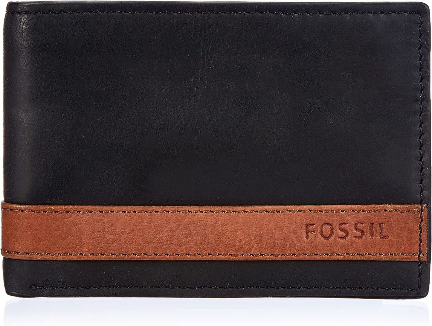 Fossil Men'S Leather Slim Minimalist Bifold Front Pocket Wallet  Fossil Quinn Black  