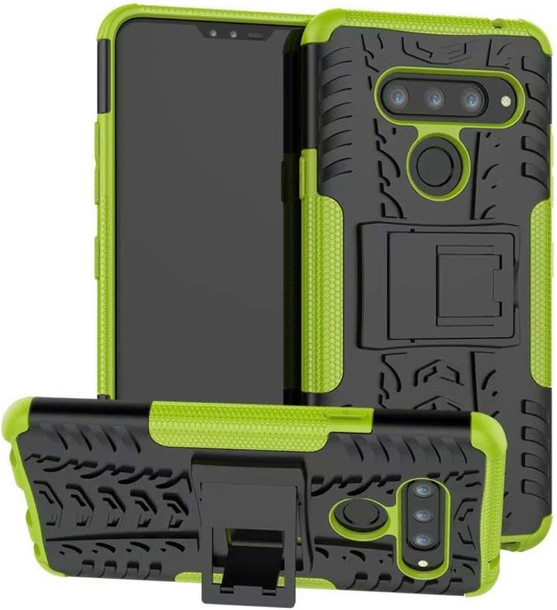 Zhusha Cases & Cover, Dual Layer Hybrid Armor Kickstand 2 in 1 Shockproof Case Cover for LG V40/V40 Thinq (Color : Blue)  Zhusha Green  