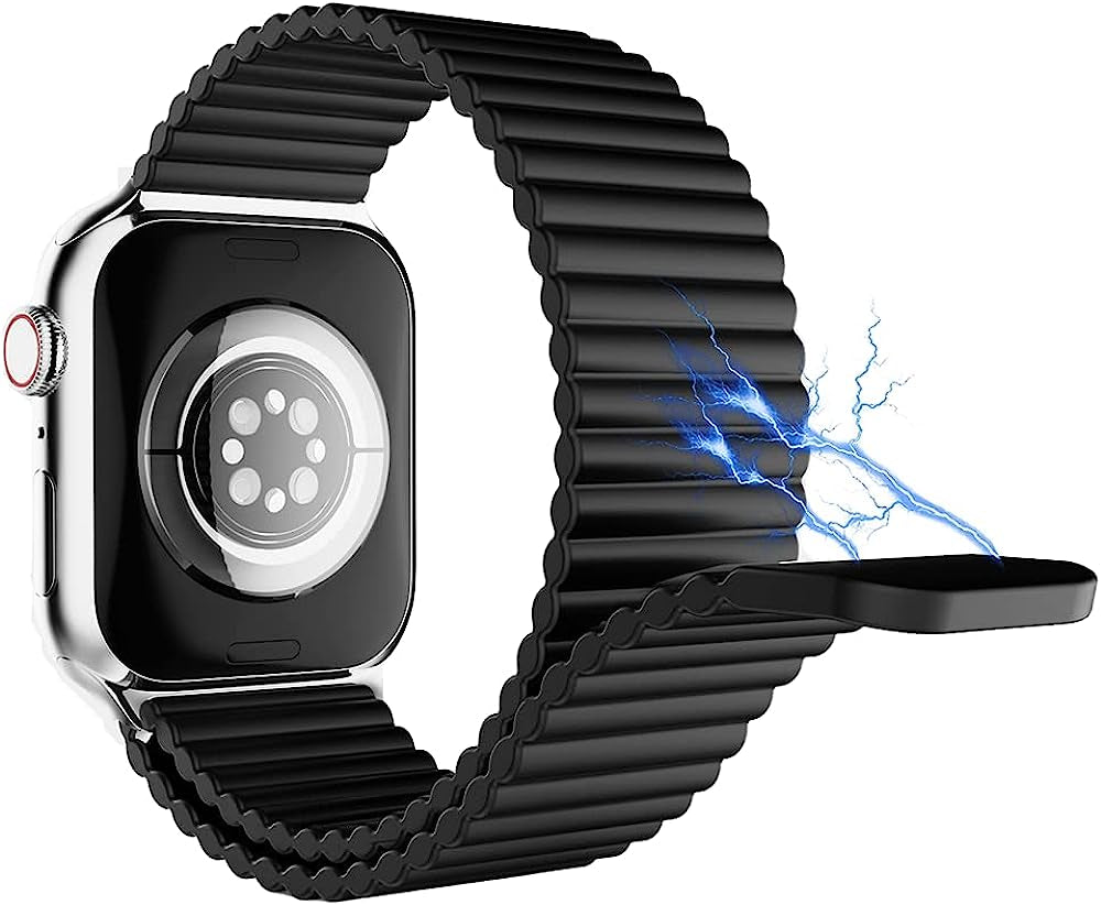 Heike Sport Loop Compatible with Apple Watch Ultra Bands 49Mm 45Mm 44Mm 42Mm 41Mm 40Mm 38Mm, Soft Silicone Magnetic Clasp Adjustable Replacement Wristband for Iwatch Series SE Ultra 8 7 6 5 4 3 2 1 for Women Men  HeiKe   