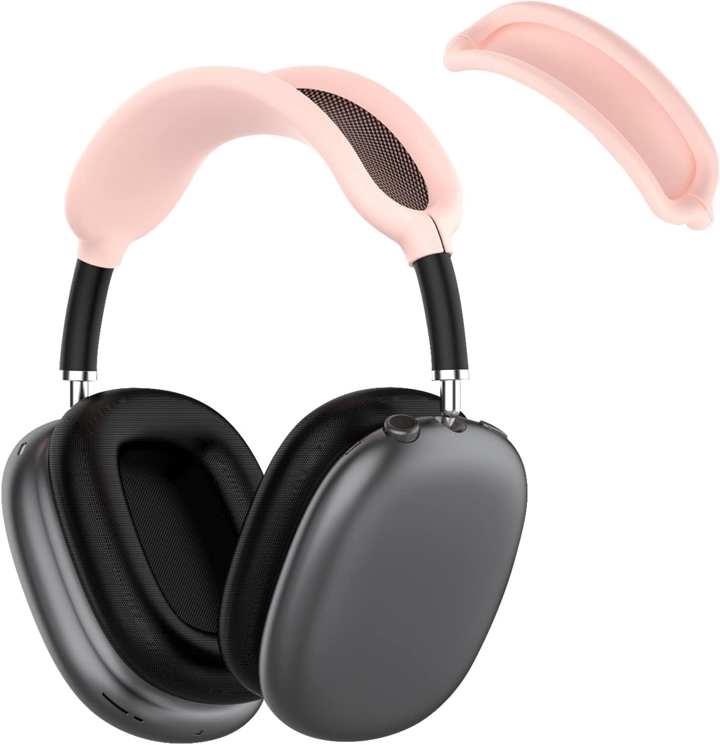 Seltureone Compatible for Airpods Max Headband Cushion, Silicone Earphone Protective Dustproof Sweat Proof Cover Accessories for Airpod Max Headphones Knit Mesh, Pink  Seltureone   