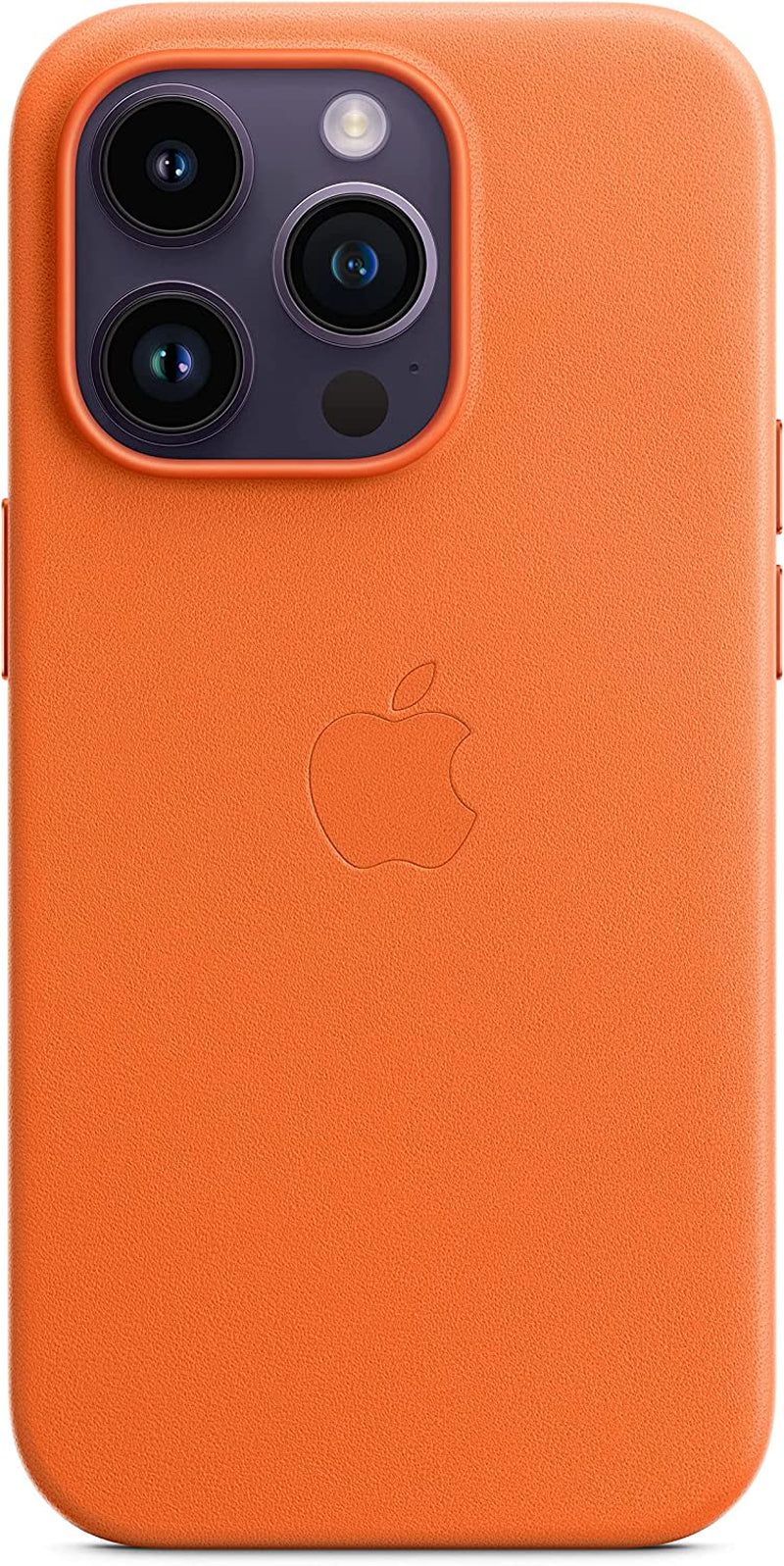 Apple Iphone 14 Pro Leather Case with Magsafe - Ink  Apple Orange  
