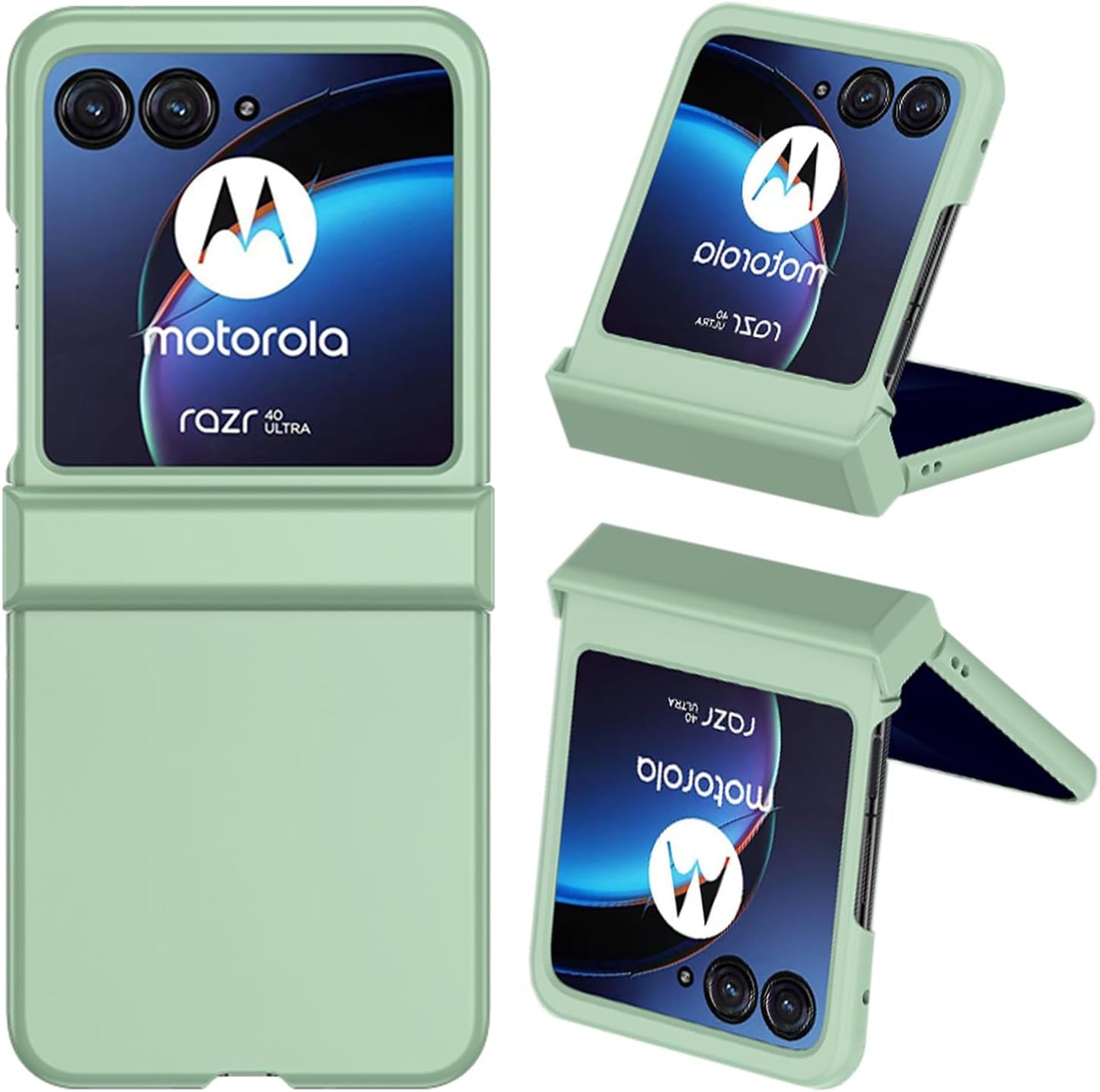 NINKI Compatible Motorola Razr plus Case 2023 with Hinge Protection,Motorola Razr+ 2023 Case Thin,Cute Hard PC Protective Phone Case for Motorola Razr 40 Ultra Case New Moto Razr plus 2023 Case White  NINKI Green Normal 