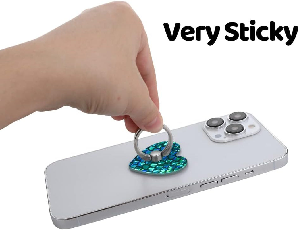 BF2JK Cell Phone Love Ring Holder Stand Clear Diamond Finger Grip Loop 360 Degree Rotation Finger Ring Stand Blue Green Colorful Mermaid Scales  BF2Jk   