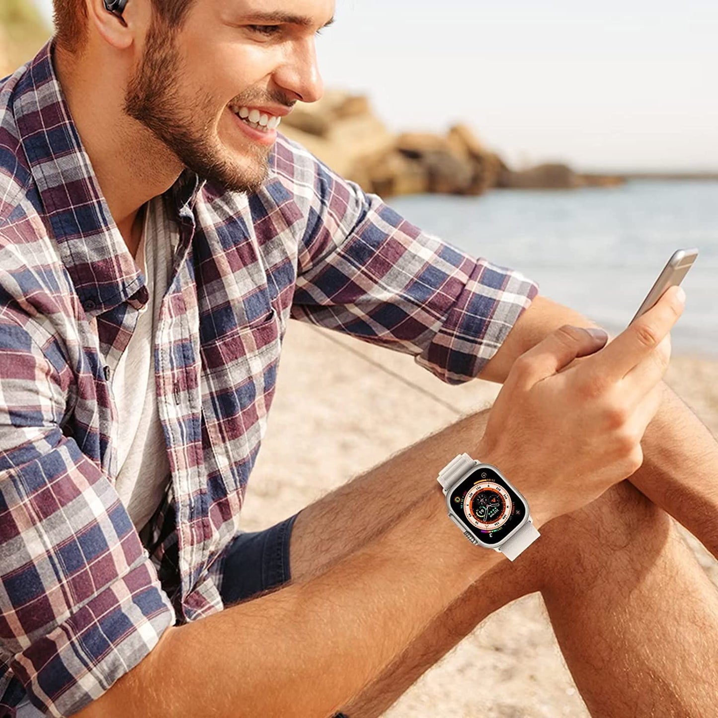 4 Pack Alpine Trail Loop Compatible with Apple Watch Band 38Mm 40Mm 41Mm 42Mm 44Mm 45Mm 49Mm Replacement Women Mens, Nylon Solo Sport Braided G-Hook Slides Strap for Iwatch Ultra Series SE 8/7/6/5/4/3  Rqhhzvt   