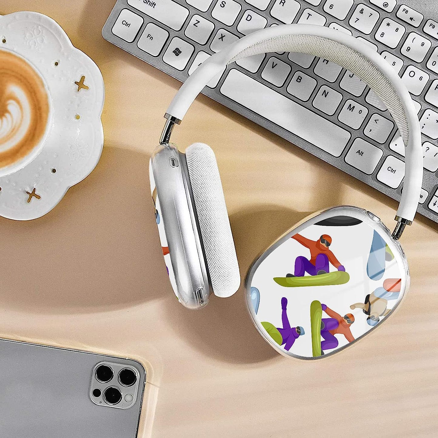 WINCHIHAN Printed Soft TPU Anti-Scratch Protective Case Cover Compatible with Airpods Max Headphones # A20944  WINCHIHAN   