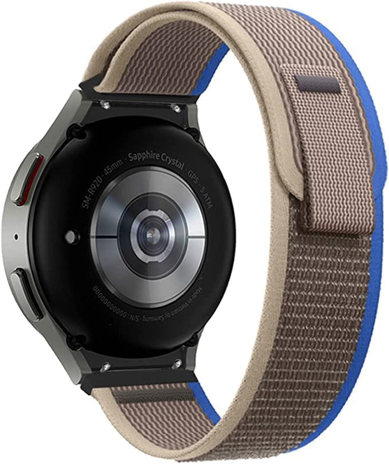 Wingle 4 Pack for Galaxy Watch 5 Band/ Galaxy Watch 5 Pro Band 45Mm/ Samsung Galaxy Watch 4 Band 44Mm 40Mm/ Watch 4 Classic 42Mm 46Mm Nylon Watch Band, Alpine Loop Woven Sport Bands Strap for Men Women  WINGLE Trail loop-Blue Grey  