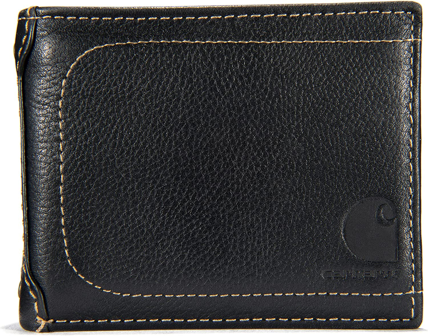 Carhartt Men'S Billfold and Passcase Wallets, Durable Bifold Wallets, Available in Leather and Canvas Styles  Carhartt Black  