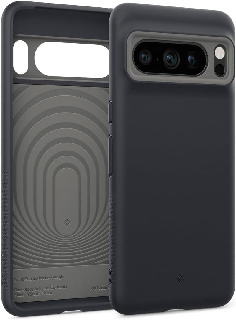 Caseology Nano Pop Silicone Case Compatible with Google Pixel 8 Pro Case 5G [Military Grade Drop Tested](2023) - Blueberry Navy  Spigen Black Sesame  