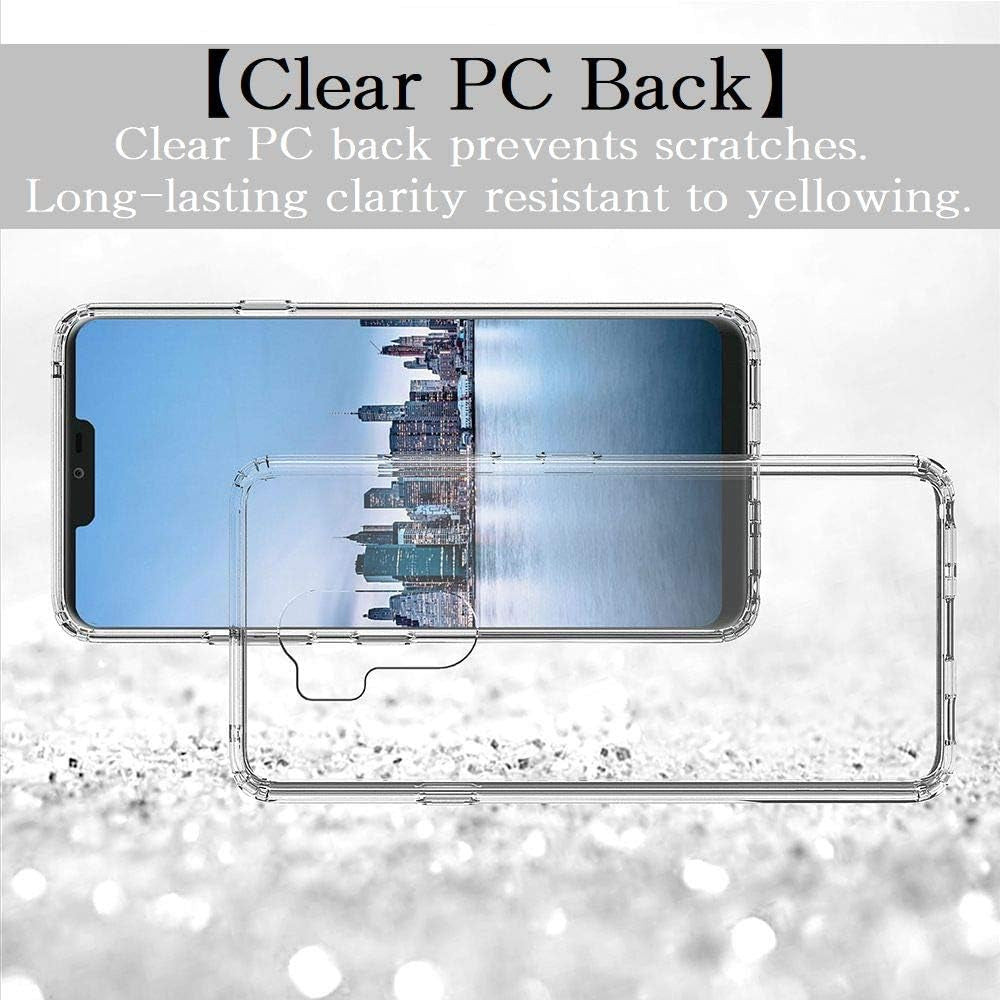 FINON Clear Perfect Body Model [ TPU Bumpers/Pc ] for LG G7 Case / G7 Thinq Case (2018) with Hybrid Protective Clear and Impact Resistance - Black  FINON   