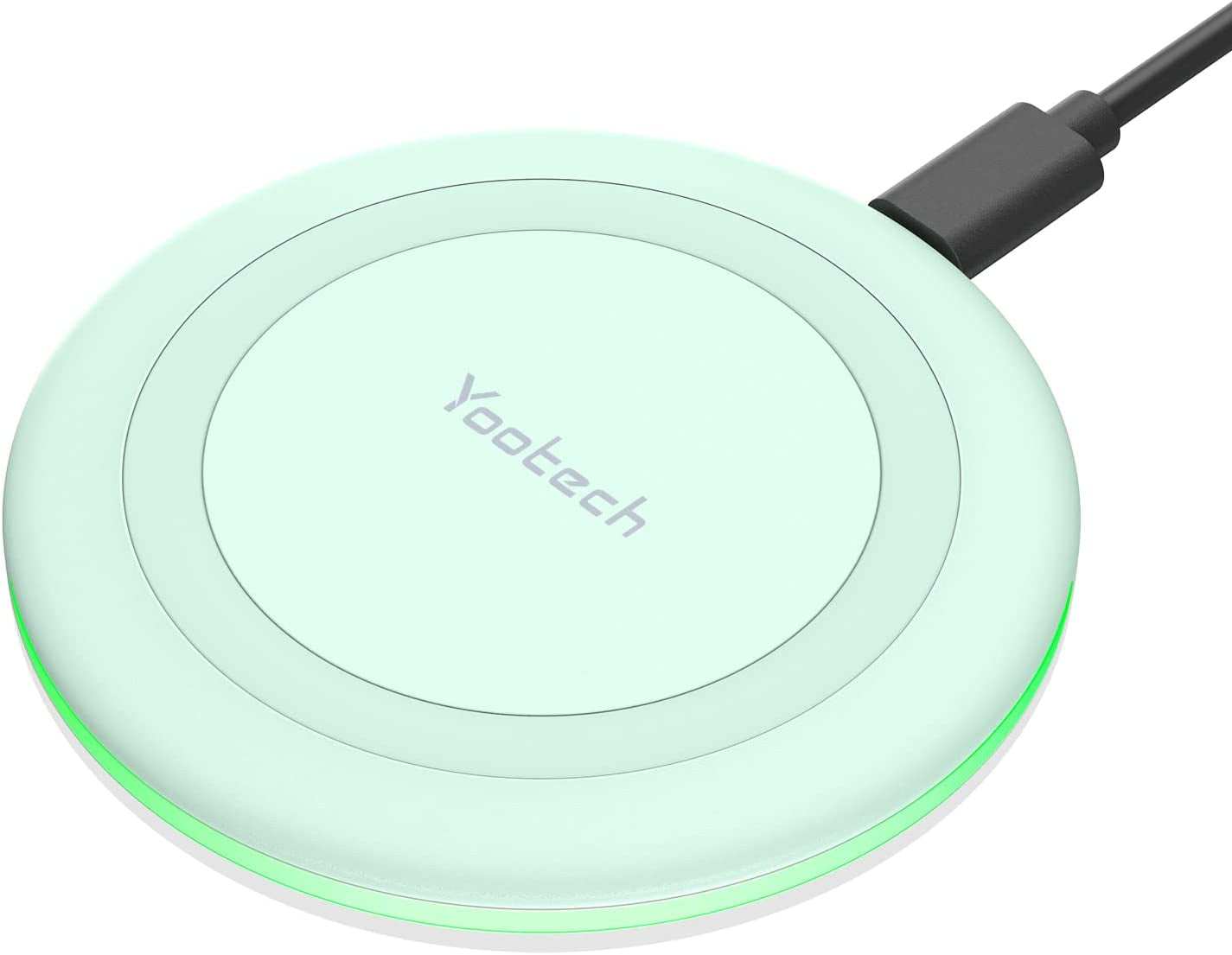 Yootech Wireless Charger,10W Max Fast Wireless Charging Pad Compatible with Iphone 14/14 Plus/14 Pro/14 Pro Max/13/13 Mini/Se 2022/12/11/X/8,Samsung Galaxy S22/S21/S20,Airpods Pro 2(No AC Adapter)  yootech Mint Green  