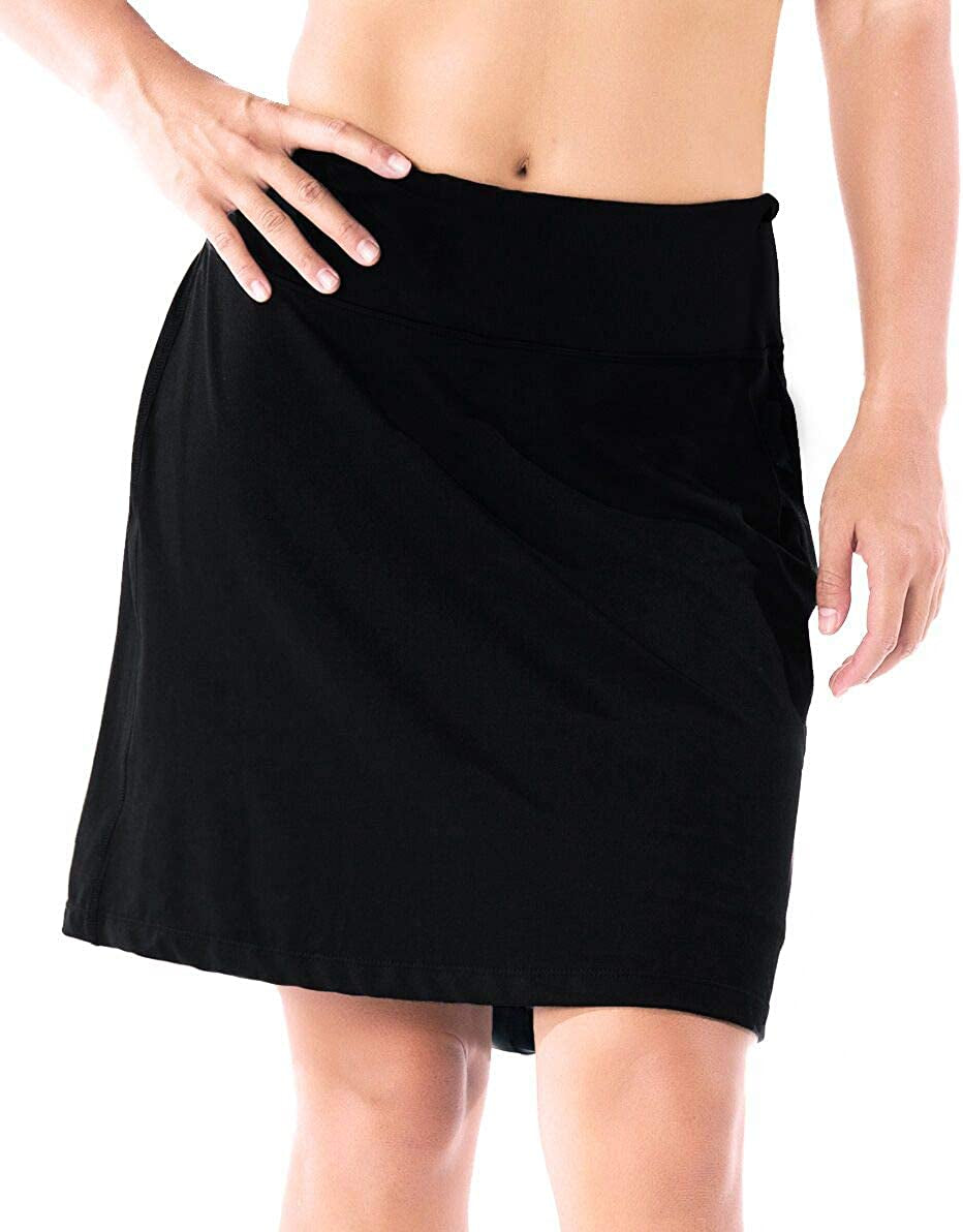 Yogipace Women'S UV Protection 17" Long Tennis Running Golf Skort Active Skirt  Yogipace Black XX-Large 
