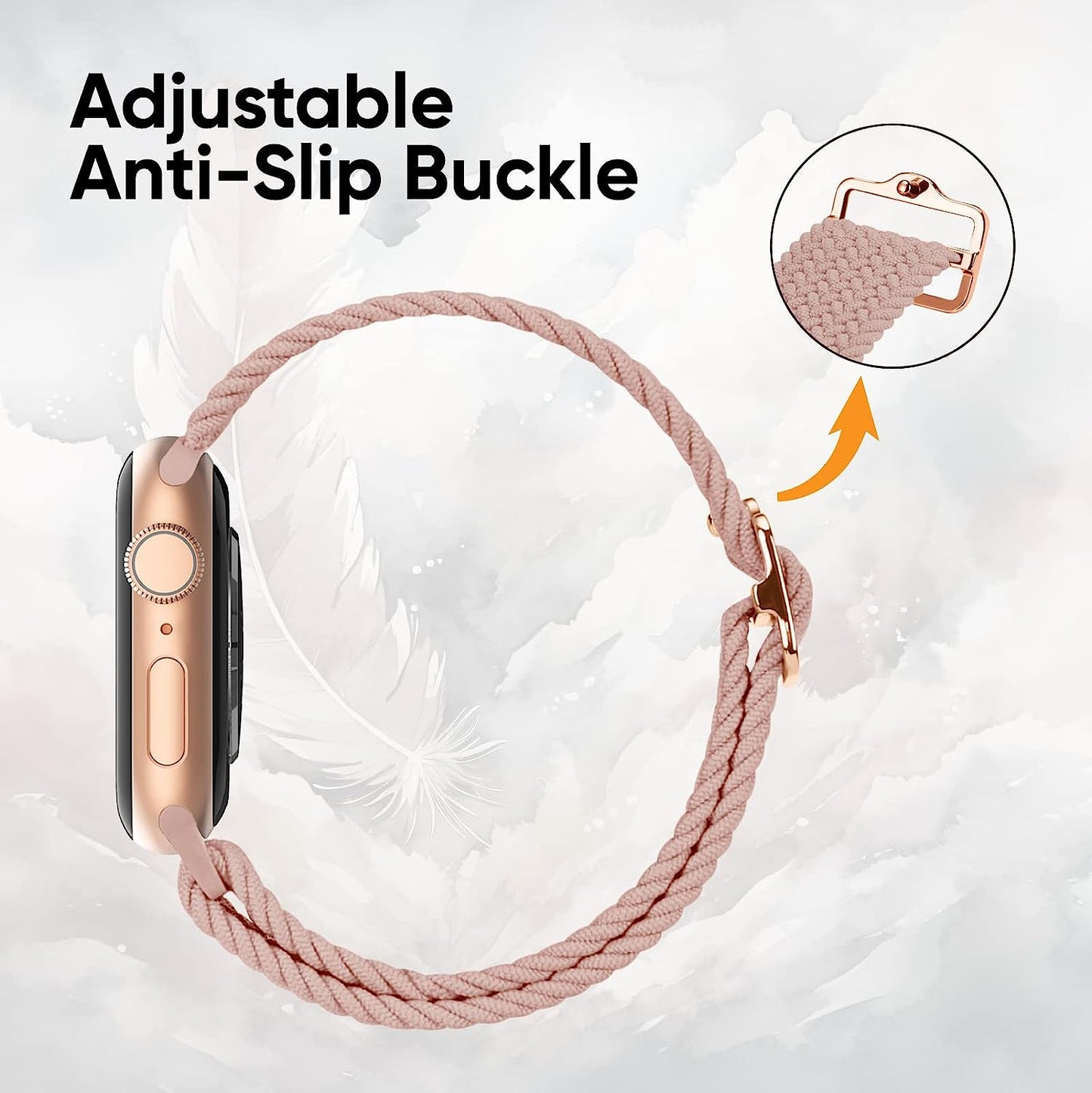 Braided Solo Loop 4 Pack Compatible with Apple Watch Band 38Mm 40Mm 41Mm 42Mm 44Mm 45Mm 49Mm Women Men, Adjustable Stretchy Strap Wristbands for Iwatch Band Ultra SE 8 7 6 5 4 3 2 1  Suitisbest   