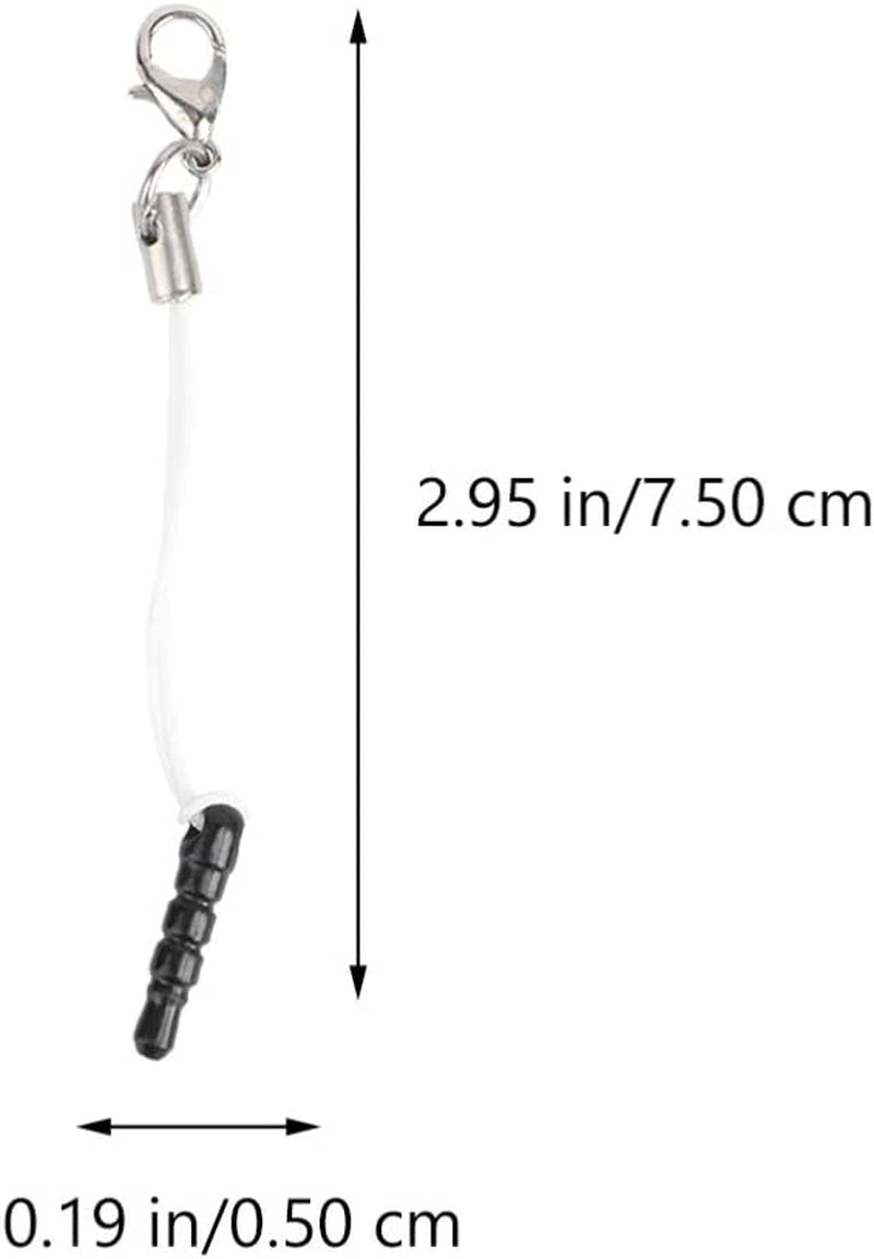 Hemobllo 15Pcs Dust Plug Charm Straps with Dust Plugs Lobster Clasps DIY Earphone Jack Accessories Cell Charms (Random Color)  Hemobllo   