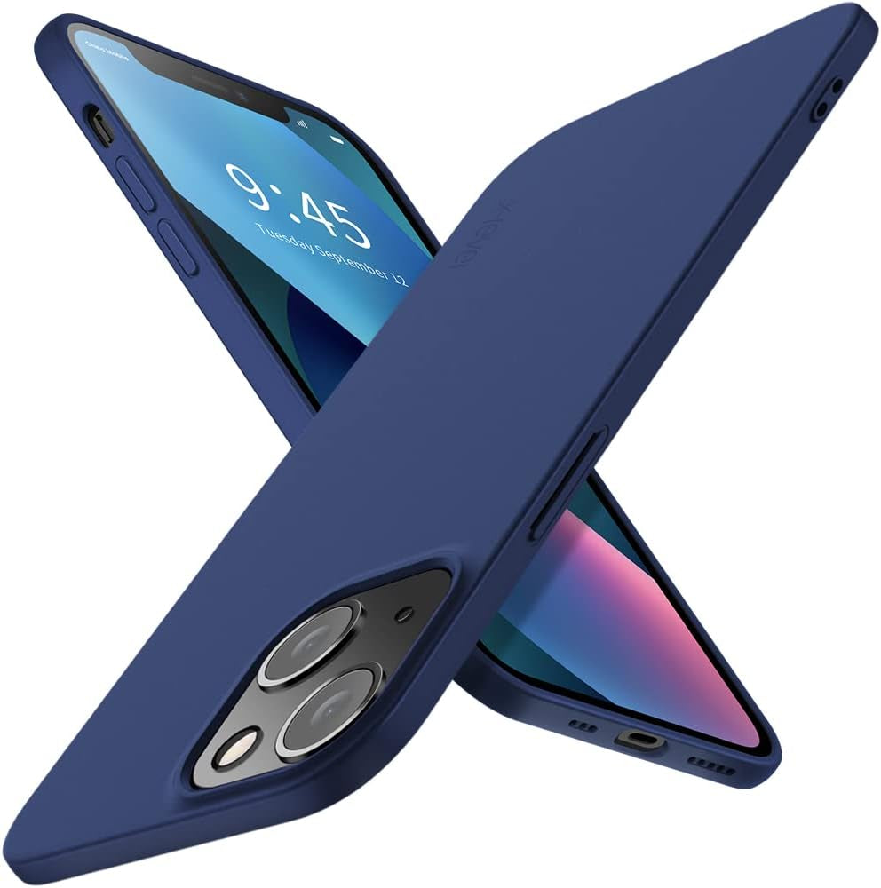 X-Level Compatible Iphone 13 Mini Case Slim Fit Ultra-Thin [Guardian Series] Soft TPU Matte Finish Coating Phone Cases Lightweight Back Cover for Iphone 13 Mini with Comfortable Grip (2021)-Green  Pipilu Navy Blue  