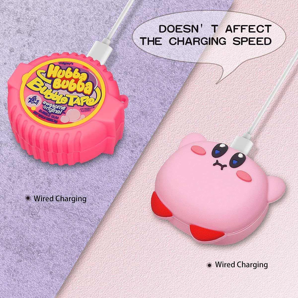 2PACK Cute Case for Galaxy Buds 2 Case (2021)/Galaxy Buds Pro Case (2021)/Buds Live Case (2020),3D Cartoon Kabi&Bubble Gum Silicone Protective Cover for Samsung Buds Pro/Buds 2/Buds Live Charging Case  AIBEAMER   