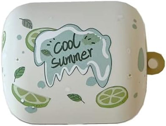 Compatible with Sony Linkbuds WF-L900 Case, Green Lemon Case for Sony Linkbuds WF-L900 Earbuds Case for Men Teens Boys Women Soft Silicone Case with Keychain Accessories  Joie & Joho   