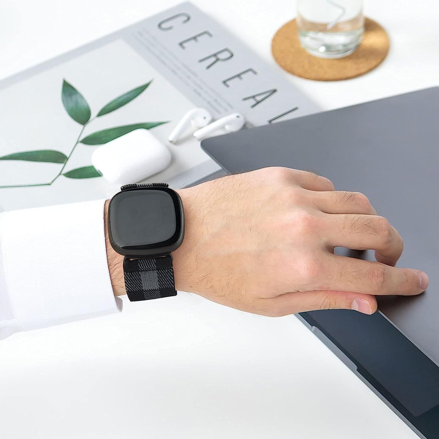 3 Pack Elastic Nylon Bands for Fitbit Sense Bands & Fitbit Versa 3 Bands Women Men, Skin-Friendly Soft Breathable Replacement Band for Fitbit Versa 3 & Fitbit Sense  Meliya   