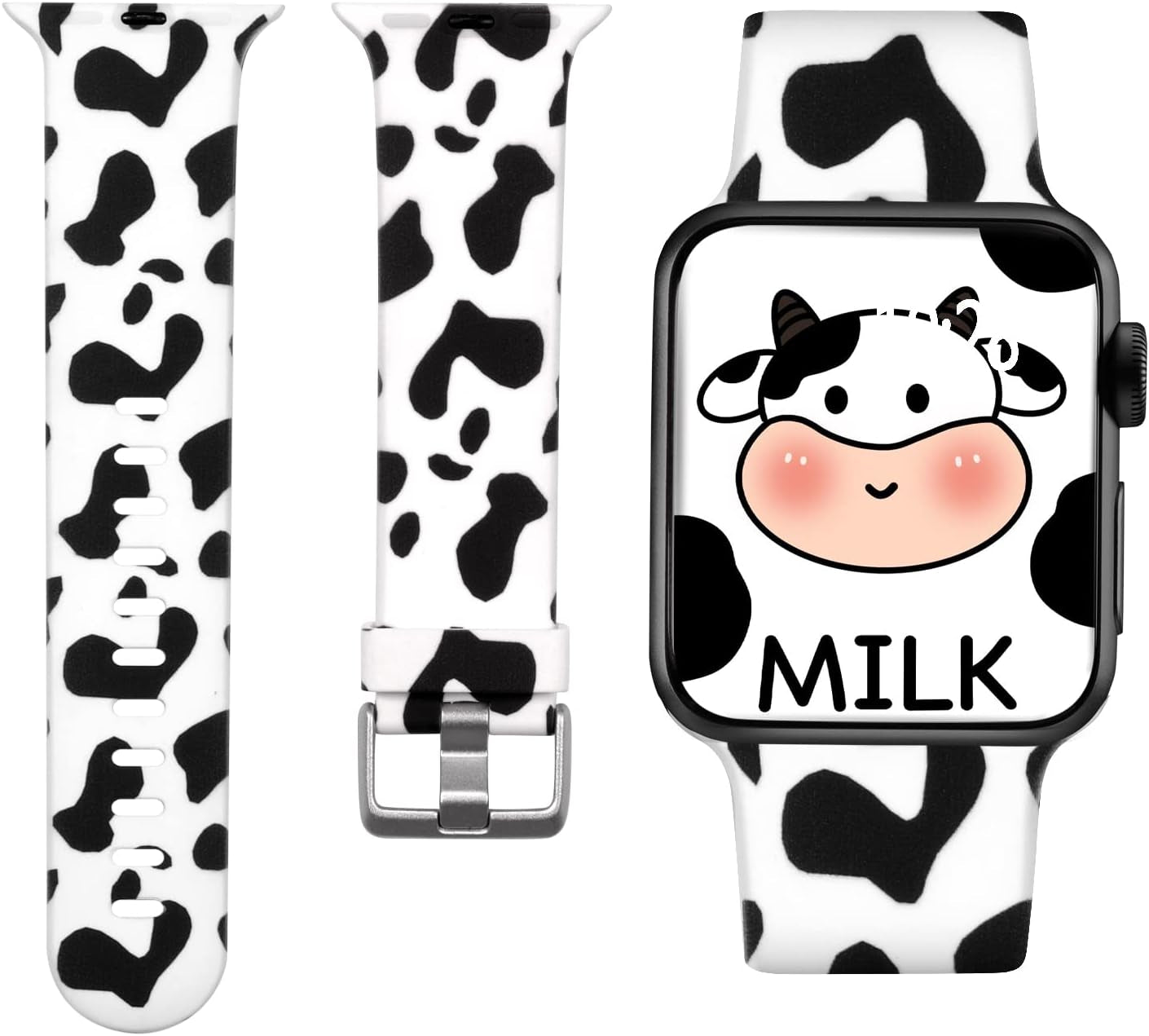 Laffav Compatible with Apple Watch Band 41Mm 40Mm 38Mm Iwatch SE & Ultra & Series 8/7/6/5/4/3/2/1 for Women Men, Sexy Leopard, S/M  Laffav Cow Print 38/40/41MM M/L 