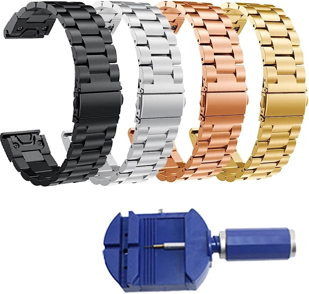 Wscebck 26 22MM Watchband Strap for Garmin 7X 7 Watch Easyfit Stainless Steel Strip Wrist Band for Garmin Fenix 5 5X plus 6 6X Bracelet  Wscebck   