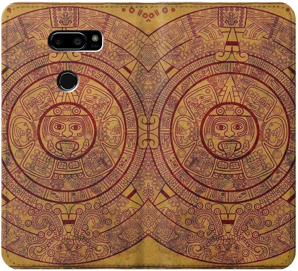 RW0692 Mayan Calendar PU Leather Flip Case Cover for LG V30, LG V30 Plus, LG V30S Thinq, LG V35, LG V35 Thinq  jjphonecase   