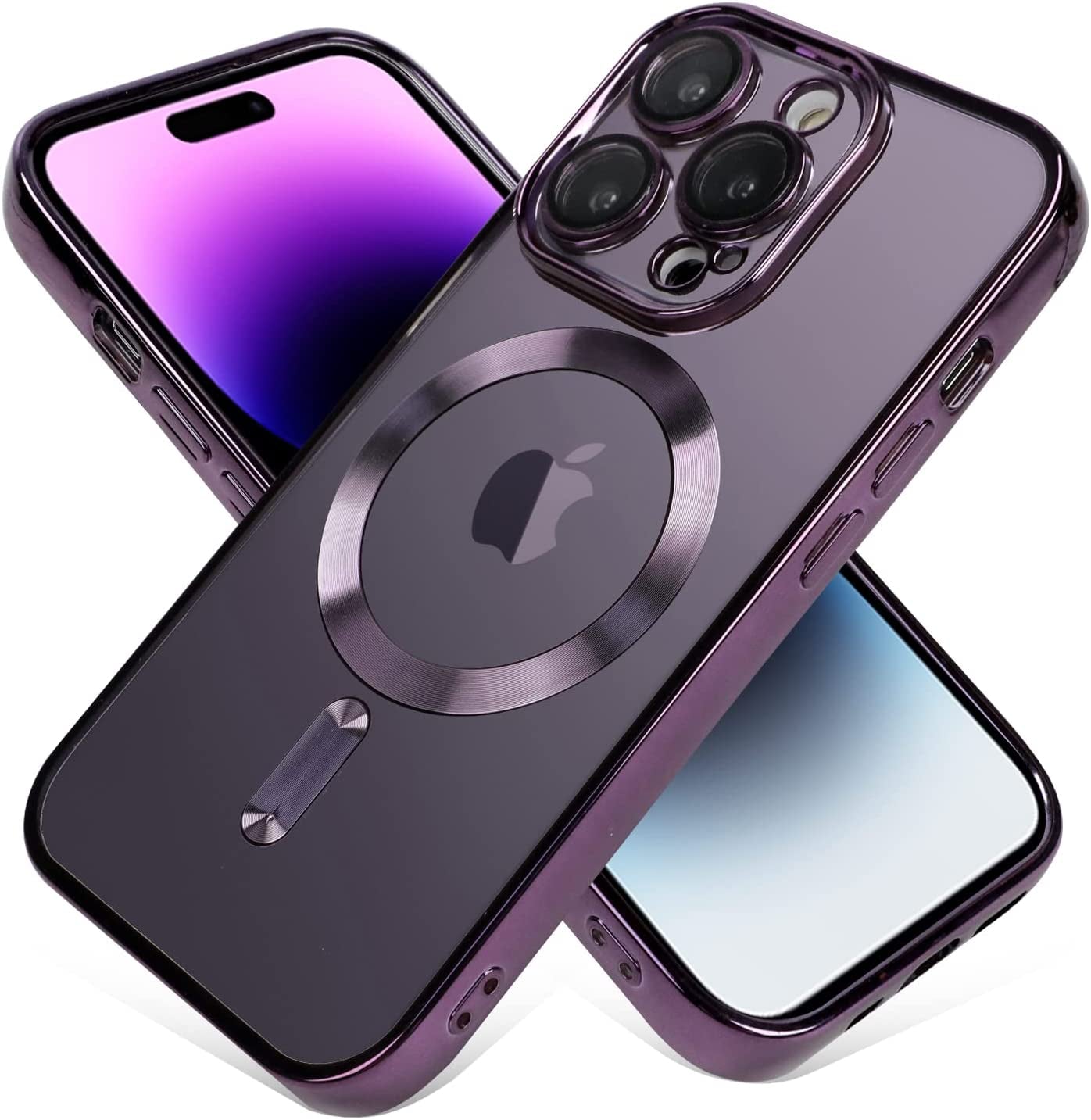 OOK Compatible Iphone 14 Pro Max Case with Camera Lens Protector (Compatible with Magsafe) Magnetic Anti-Scratch Shockproof Protective Iphone 14 Pro Max (6.7 Inch) Case for Women Men - Purple  OOK   