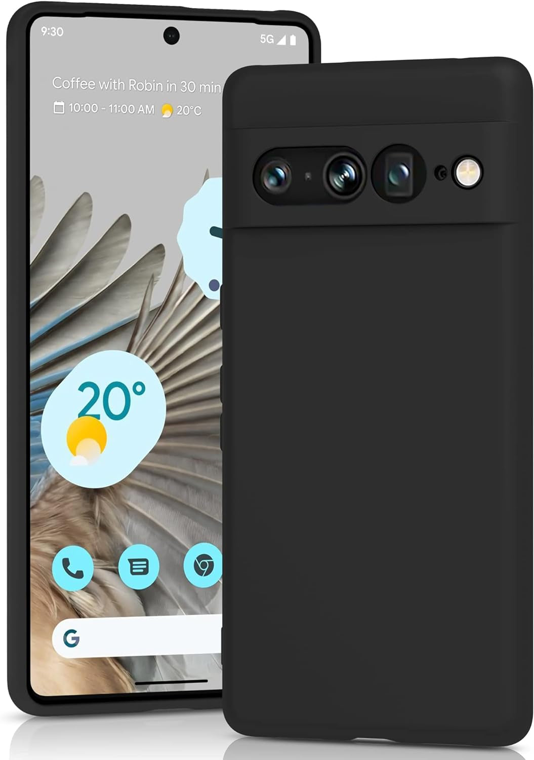 YATWIN Silicone Case for Google Pixel 7A 5G, Soft-Touch, Shockproof, Dustproof, Antiskid Full Body Armour Phone Cover for Google Pixel 7A 5G - Dark Green  YATWIN   