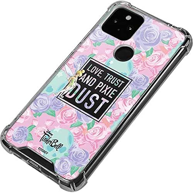 Skinit Clear Phone Case Compatible with Google Pixel 4A 5G - Officially Licensed Disney Tinker Bell Love Trust and Pixie Dust Design  Skinit   