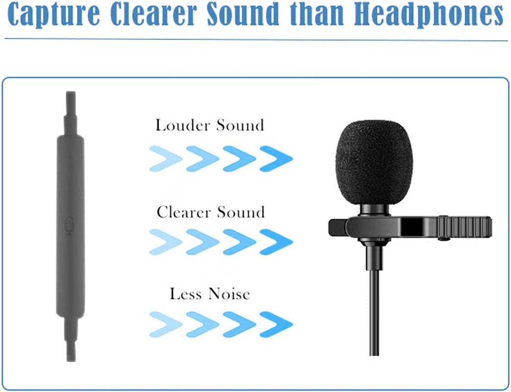 UDEE Microphone Lavalier Microphone 3.5Mm Phone Microphone, Mini Portable for Live, Interview, Meeting and Other Scenarios  UDEE   