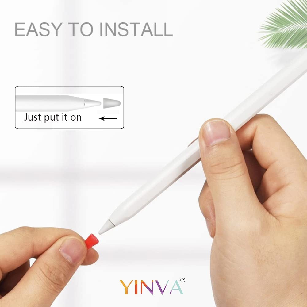 YINVA Cover Compatible with Apple Pencil Tips Silicone Nib Cap Accessories for Apple Pencil 1St and 2Nd Generation(30 PCS,10 Colors)  YINVA   
