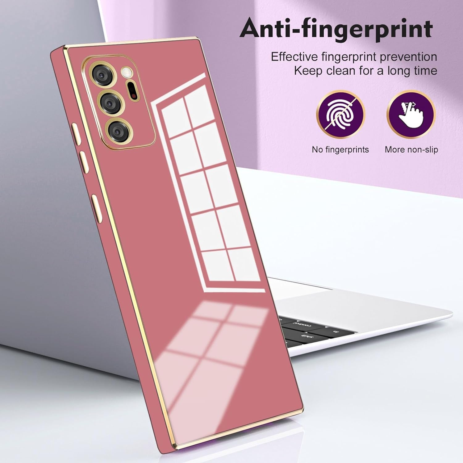 AWZHYDT Galaxy Note 20 Ultra Case, Designed for Electroplated Samsung Galaxy Note 20 Ultra 5G Phone Case, Case Soft TPU Protective Shockproof Flexible Samsung Galaxy Note 20 Ultra Case 6.9 Inch,Red  AWZHYDT   