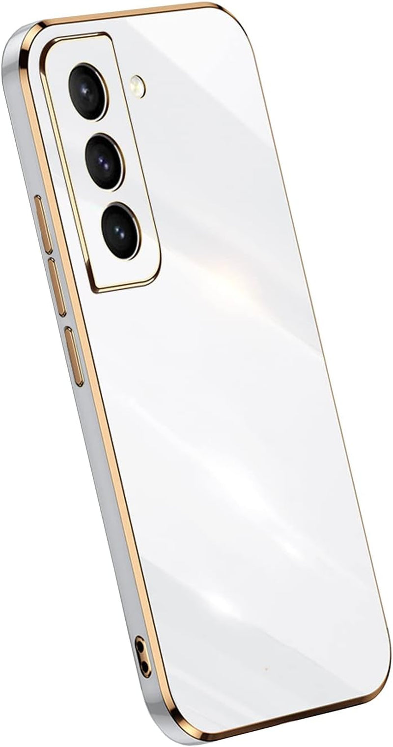 Sunswim Compatible with Galaxy S21+ plus Case Cover Cute Full Camera Lens Protection & Electroplate Shockproof Edge Bumper Case Soft TPU Protective Phone Cases for Samsung Galaxy S21 plus 5G 6.7"-Pink  Sunswim White  