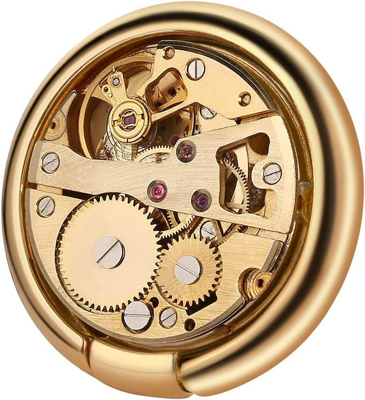 Mechanical Phone Ring Holder,Phone Holder Grip Ring Stand，Adjustable Kickstand，Finger Ring Stand 360°Rotation Metal Phone Ring Grip Kickstand Compatible with All Smartphone (Gold)  F&M Four Monsters   