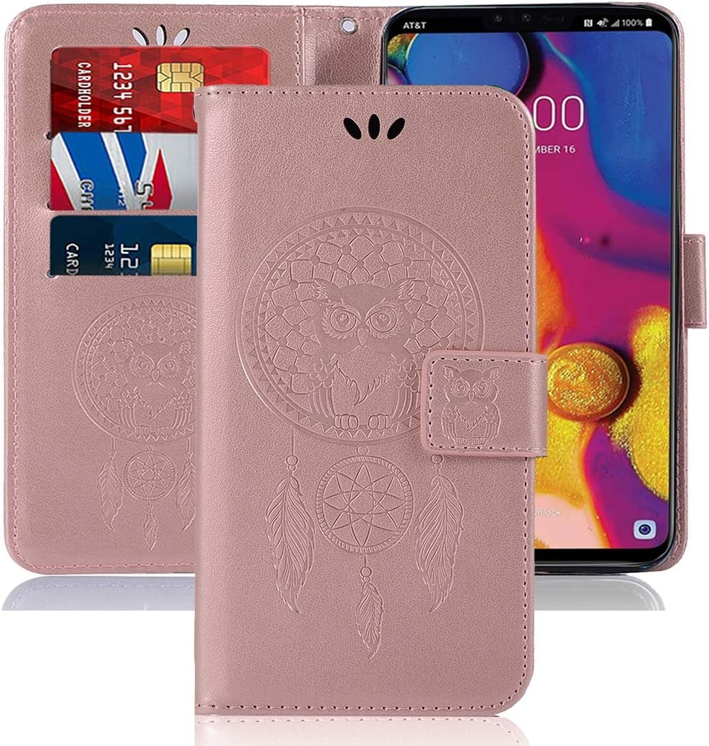 Sidande for LG V40 Case, for LG V40 Thinq Case with Flowers, Shockproof Clear Floral Soft Flexible TPU Slim Phone Case Cover for LG V40/For LG V40 Thinq 2018 (Sunflower)  sidande Wallet Rose Gold  