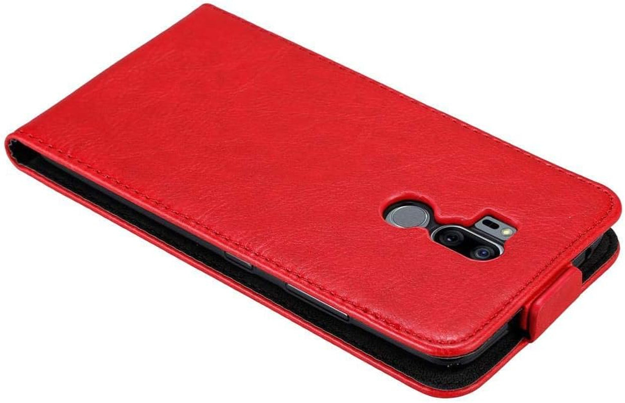 Cadorabo Case Compatible with LG G7 Thinq in Apple RED - Flip Style Case with Magnetic Closure - Wallet Etui Cover Pouch PU Leather Flip  Cadorabo   