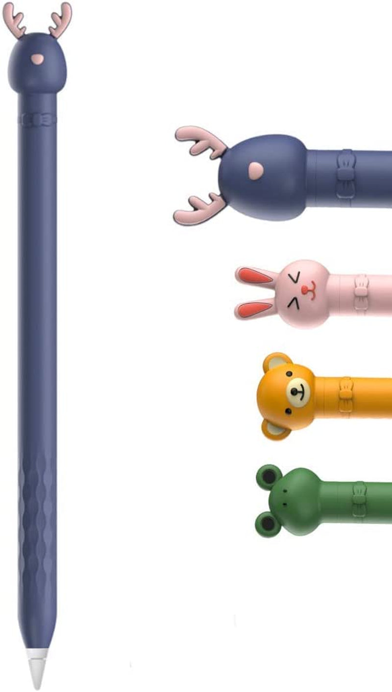 Case for Apple Pencil 1St Generation Ipencil Case Soft Silicone Sleeve Cute Rabbit Design Holder Protective Cover Accessories Compatible with Ipad Pencil 1St Gen Pink Bunny  Meowster DEER  