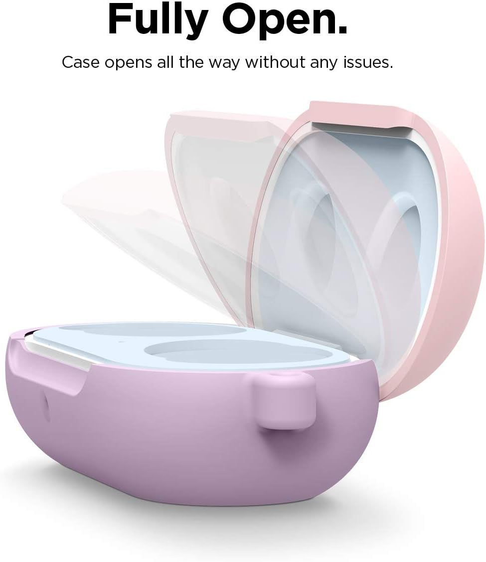 Elago Silicone Case Designed for Samsung Galaxy Buds plus Case (2020) / Galaxy Buds Case (2019) [Body-Lavender/Top-Lovely Pink ] - Full Body Protection, Adhesive Gel Pad  elago   
