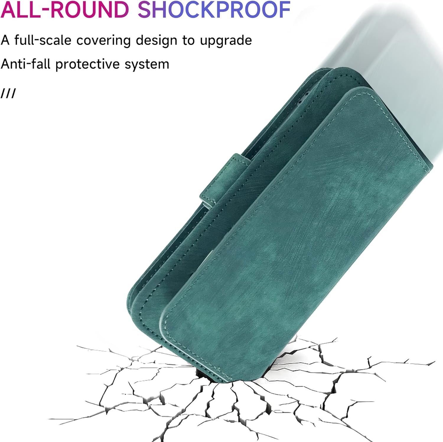 Furiet Compatible with LG V40 Thinq Wallet Case Wrist Strap Lanyard Leather Flip Card Holder Stand Cell Accessories Phone Cover for LGV40 Storm V 40 Thin Q V40Thinq LG40 40V 40Thinq Women Green  Furiet   